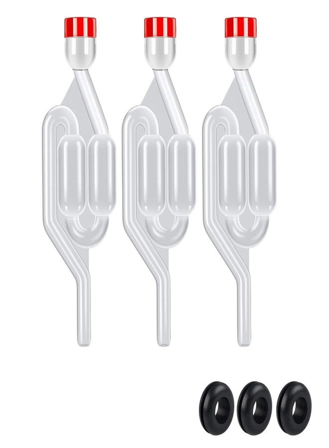 GODSDWARES قطع من صمامات تهوية للتخمير، طقم صنع النبيذ المنزلي، صمام تهوية لصنع النبيذ، طقم صنع النبيذ مع صمام تهوية على شكل حرف S، يناسب فتحات قوارير التخمير القياسية ومرطبانات ماسون - Image 1